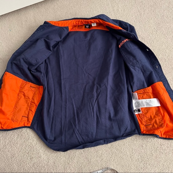 Men's Levi's X NFL Navy Denver Broncos Moleskin Long Sleeve Overshirt Shacket - Picture 7 of 11